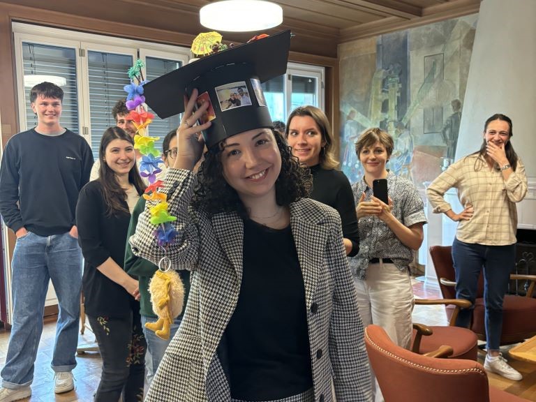 Pelin after completing her defence