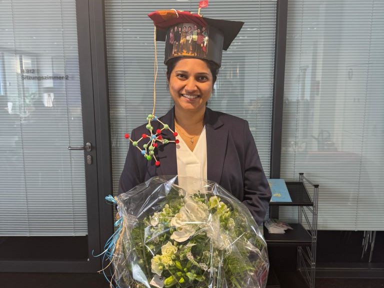 Dixy after completing her defence