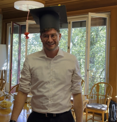 Image of Adrian after his defence