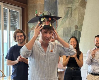 Javier after completing his defence